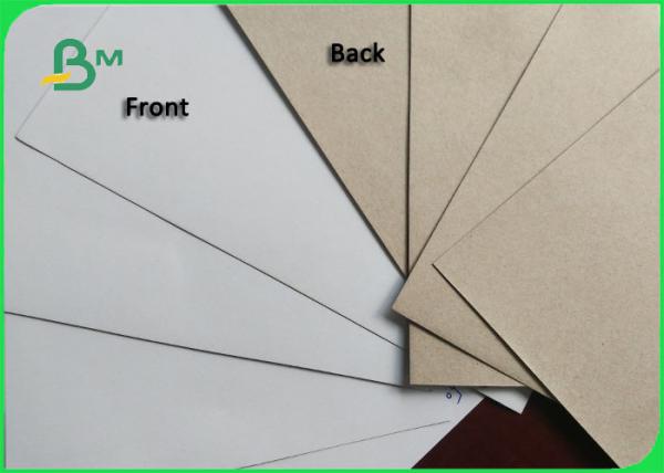 Waster Paper Pulp Recycled Coated Chromo Duplex Cardboard White / Grey