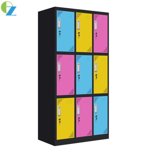 Abajo golpeada altura colorida del gabinete 1850m m del armario del metal de la cerradura de la leva