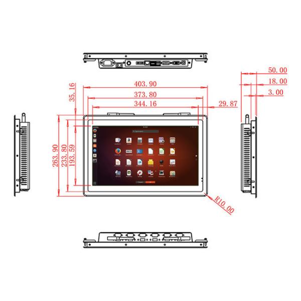 15.6-Inch Panel-Mount Linux Touch Screen for Smart Manufacturing and Digital Signage