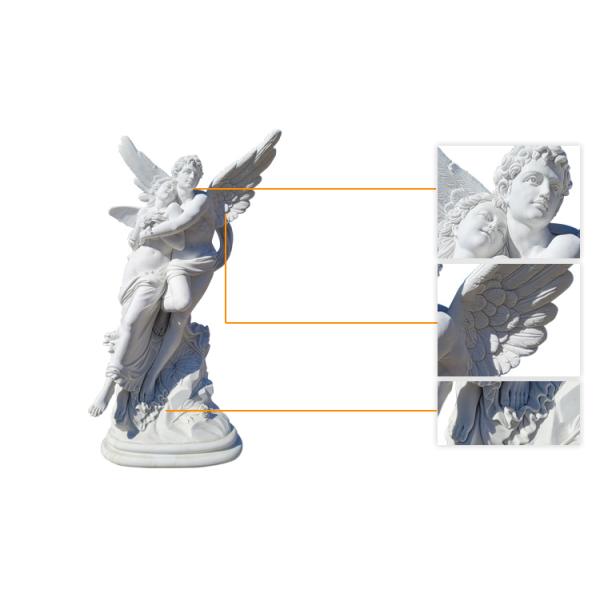 Outdoor European Life Size Marble Statue Goddess Victory Angel Sculpture for Sale