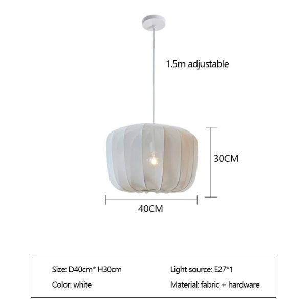 Nordic Designer Fabric Art Chandeliers Home Decor Retro Pendant Lamp (WH-VP-321)
