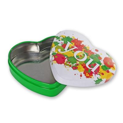 Bidons décoratifs en métal avec la boîte en forme de coeur de luxe en métal de couvercles petit Tin Cans à vendre