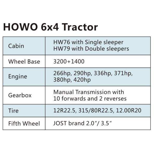 SINOTRUK HOWO 6X4 tractor truck for sale