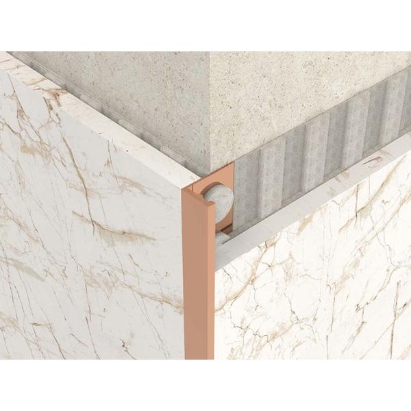 Bright 2.5m Stainless Steel Tile Trim Silver Metal Decorative Bullnose Border