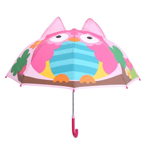 UV Resistant Cartoon Kids Rain Umbrellas , Manual Childrens Animal Umbrellas