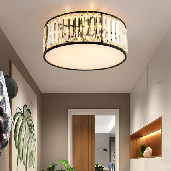 Modern Led Ceiling Lights Crystal Living room decor Creative Black chandelier lamp(WH-CA-98)