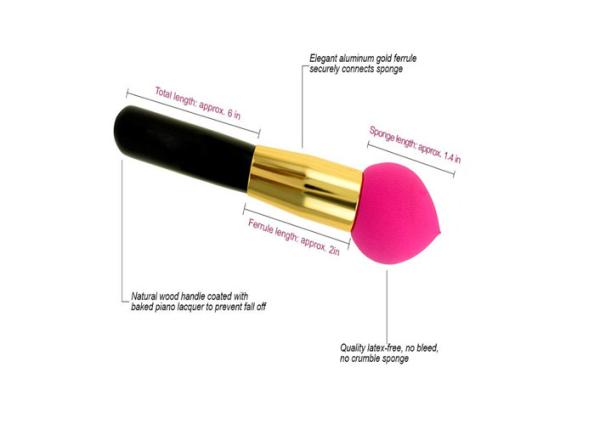 Ladies Pro Powder Puff Makeup Blending Sponge Brush For Liquid Foundation