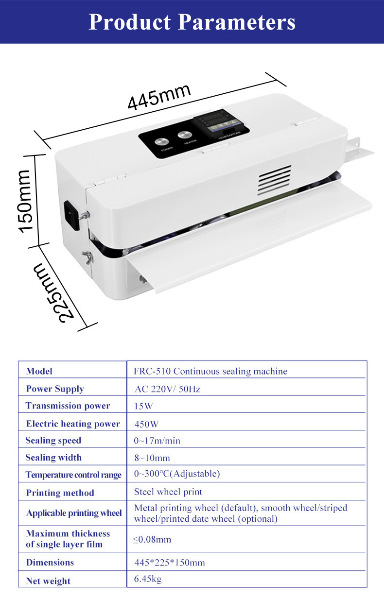 Continuous Band Plastic Coffee Bag Food Packaging Vacuum Bag Sealer