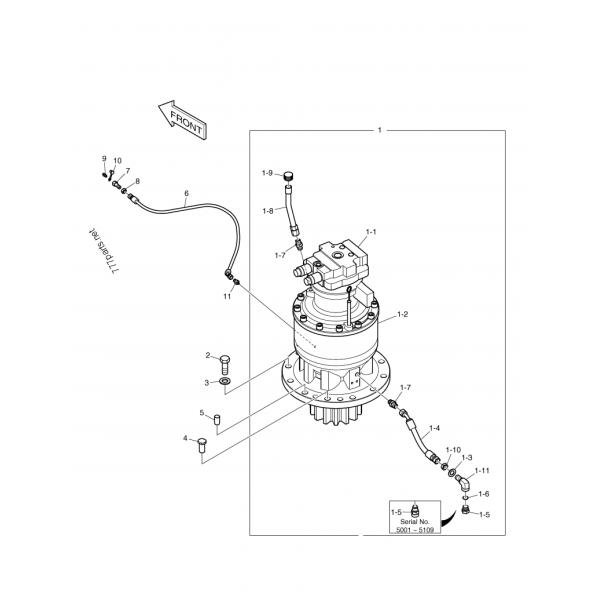 Excavator Swing Motor Parts K1007950A DX255 DX255LC