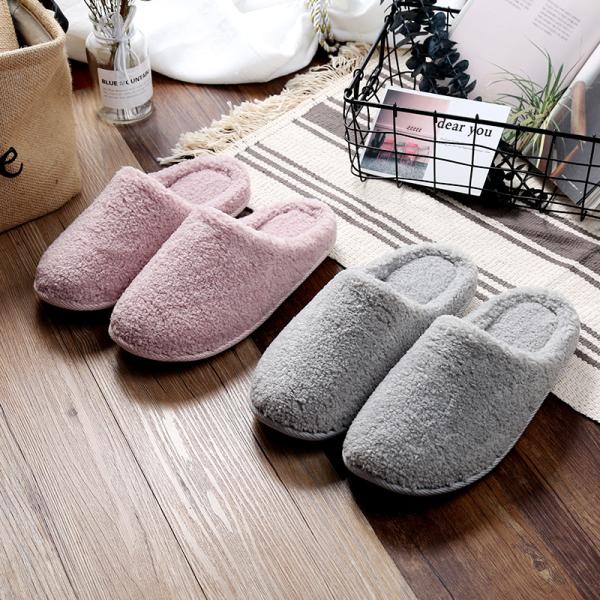 Women's and Men's Winter Cotton Flax Casual Open Toe Slippers