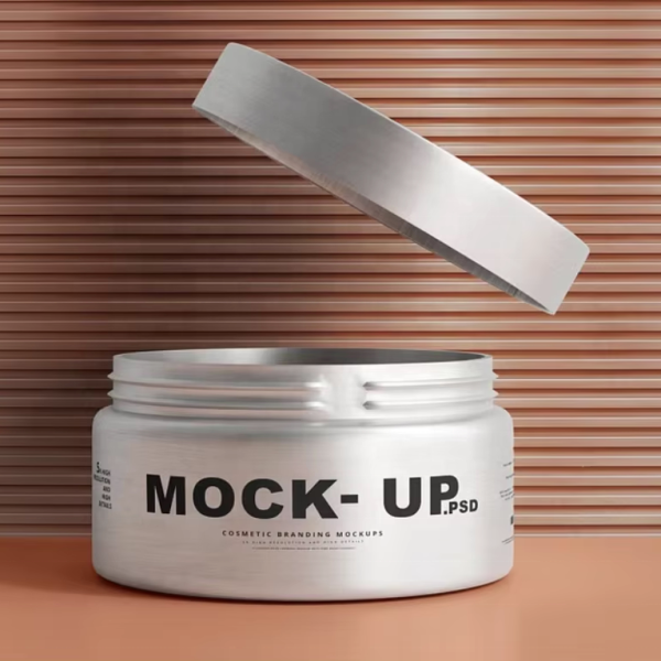 Colorful Brushed Aluminum Tin Can With Inside Screw Lid