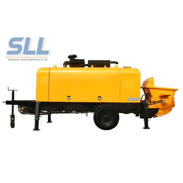 Energy Saving Stationary Concrete Pump Trailer For Construction 1 Year Warranty