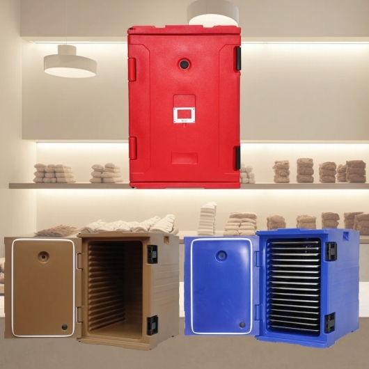 Frescura de los alimentos Transportador de bandejas para alimentos Aislado Transportador de bandejas para hornear Rojo Marrón