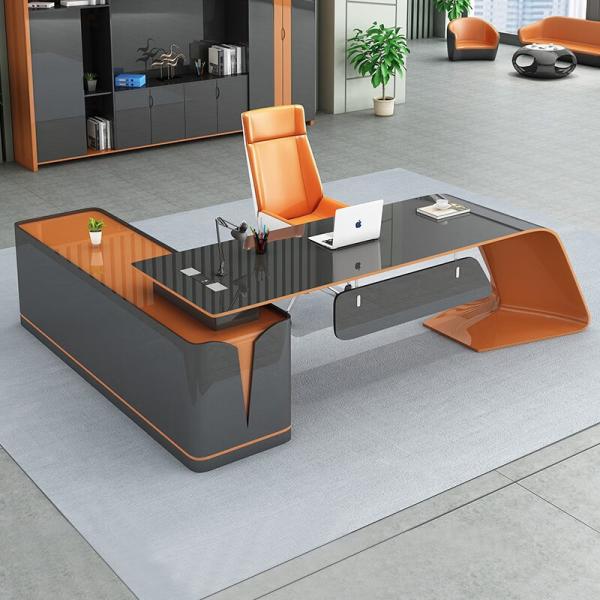 Create a Professional Workspace with Baking Paint L-shaped Executive Office Desk
