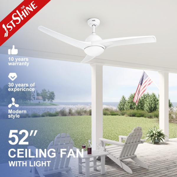 3000K Color Temperature Modern 3 Blade Ceiling Fan with AC 220V Motor and ABS Blades