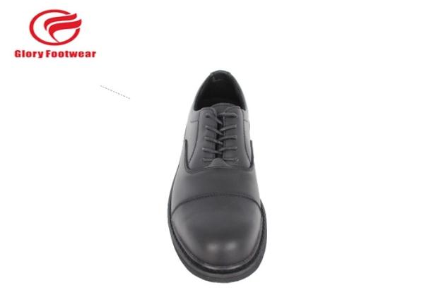 Office Tactical Oxford Mens Police Leather Shoes Fashion Black Abrasion Resistant