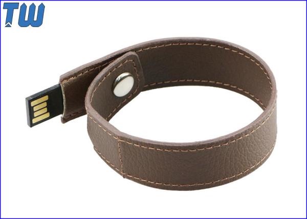 Pure Leather Bracelet Wristband 1GB Thumbdrive Disk Device Customized