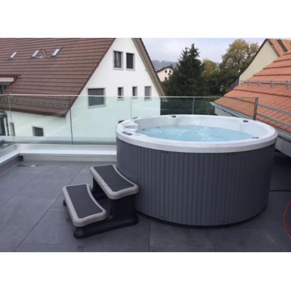 High Quality Outdoor Hot Tub Curved Ladder 2* Steps Spa Accessories with European Design Style for Any Spa Tub Swim Spa