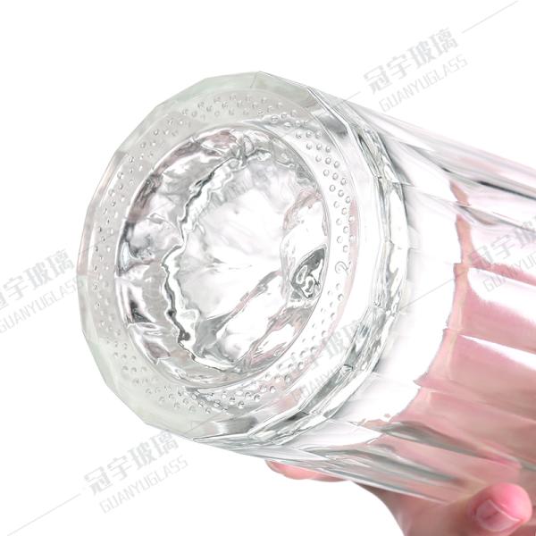 Приемлемый логотип клиента Креативная прозрачная бутылка с вином Короткая шея Ликерная бутылка с вином