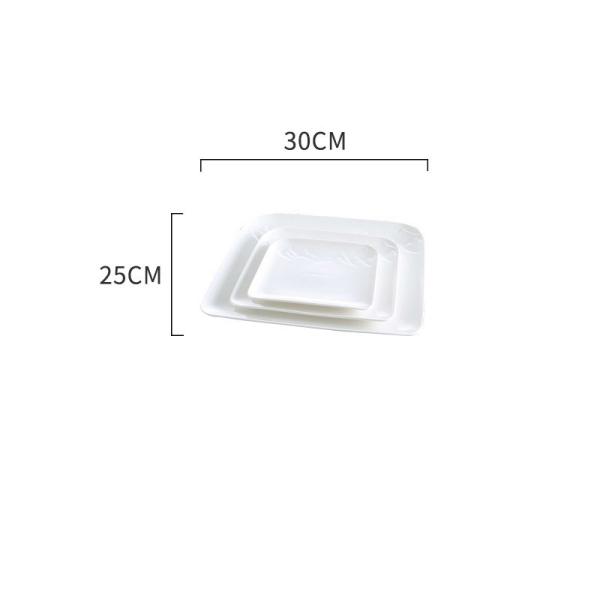 Белые керамические квадратные тарелки прочный фарфоровый десертная тарелка для дома