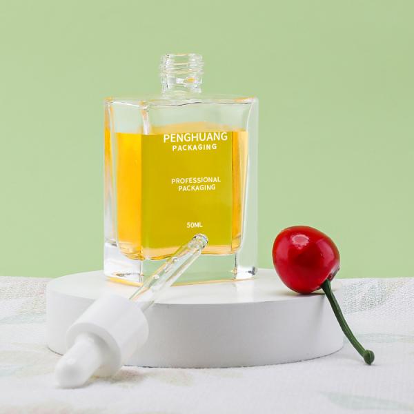 15ml 30ml 50ml 100ml Serum Dropper Bottle Oil Packaging Glass Square Shape