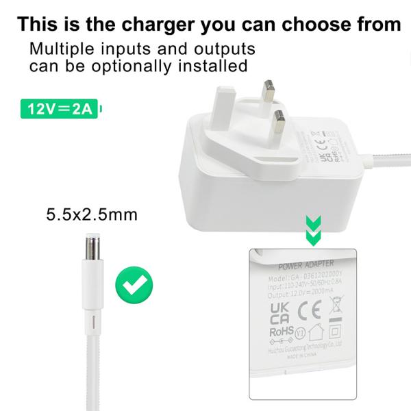 5V 2A LED Strip Light Power Supply Adaptador Função de protecção Protecção de curto-circuito