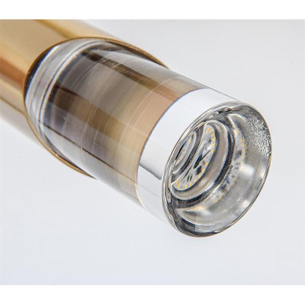 Glass Metal Long Slim LED Modern Pendant Light Gold And Black