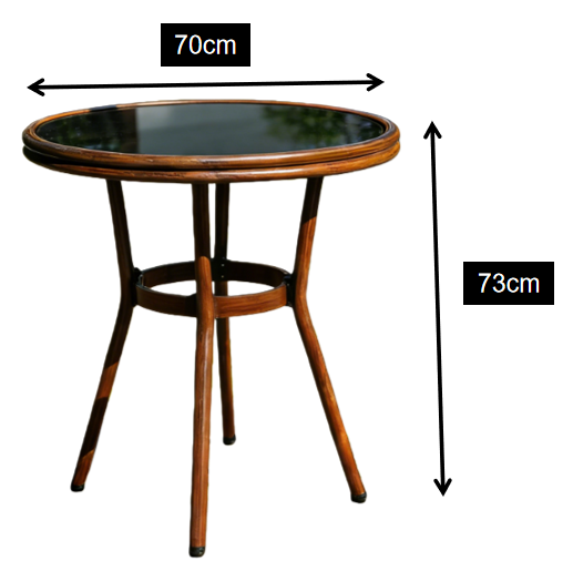 All Weather Portable Outdoor Coffee Table Foldable Design UV-Resistant Durable for Hotel Courtyard Balcony Bistro