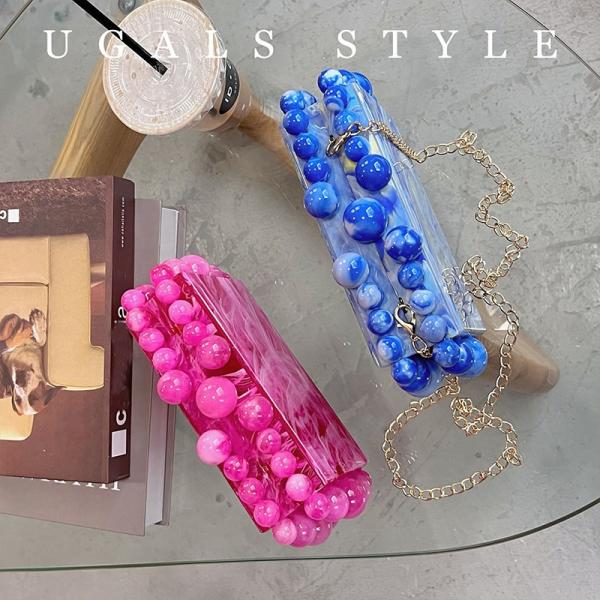 Lucite Luxury Acrylic Box Handbag Clutch Women Bridal Purse Party Prom Glitter Bucket