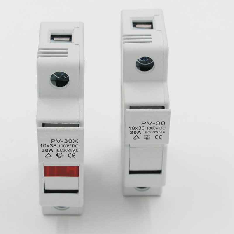 10X38 1A to 32A 1000V DC Solar PV Fuse Holder GPV Thermal Porcelain Fuse Base Switch with Indicator Lamp