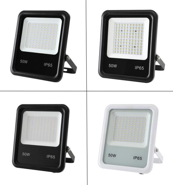 White Black Body 300w 150w 50w Outdoor LED Flood Lights With Anti Glare Reeded Glass