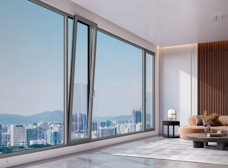 Tilt & Turn Aluminum Window for Commercial and Residential Buildings