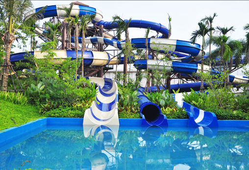 Spiral Water Park Water Slide in Swimming Pool
