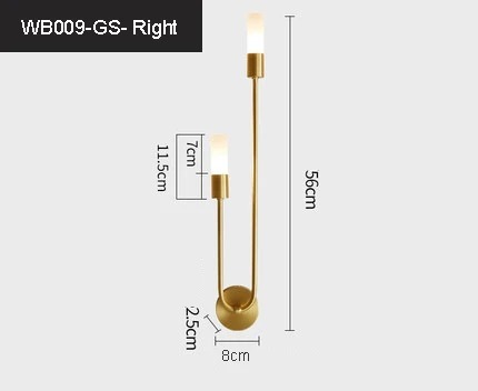 Luxury Wall Lamp Bedside Background Lamp Home Decoration Modern Led strip Crystal mirror headlights(WH-MR-84)