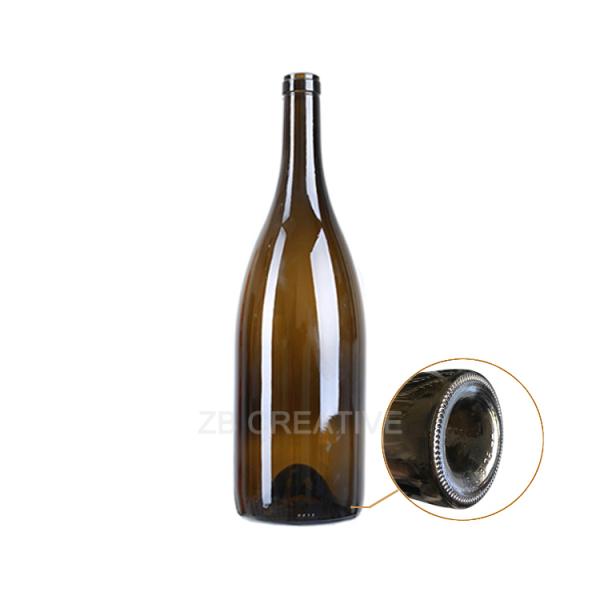1500ml Custom Wine Bottles Magnum Rhine Glass Bottle Cork Top For Riesling 900g 5938K