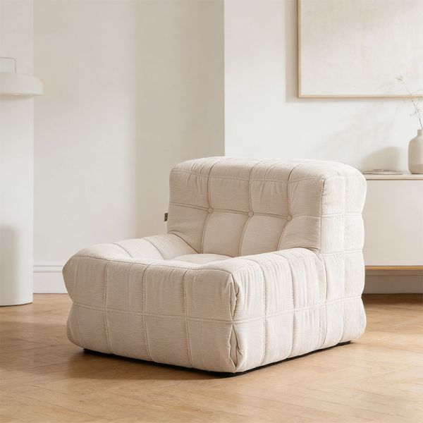 Luxury Modern Brown Vacuum Compression Sofa For Living Room Single 1 Seat Modular Sofa Couch