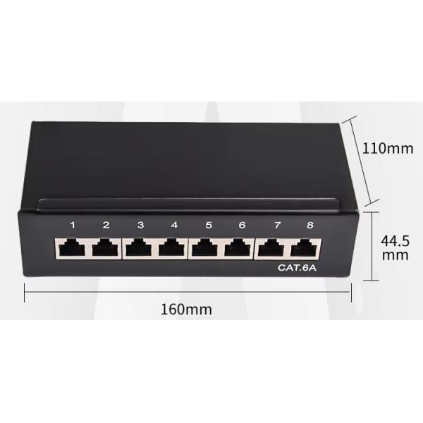 DESKTOP PATCH PANEL 8 PORT CAT5E CAT6 CAT6A SHILEDED 90 DEGREE TOP ENTRY PUNCH FTP STP
