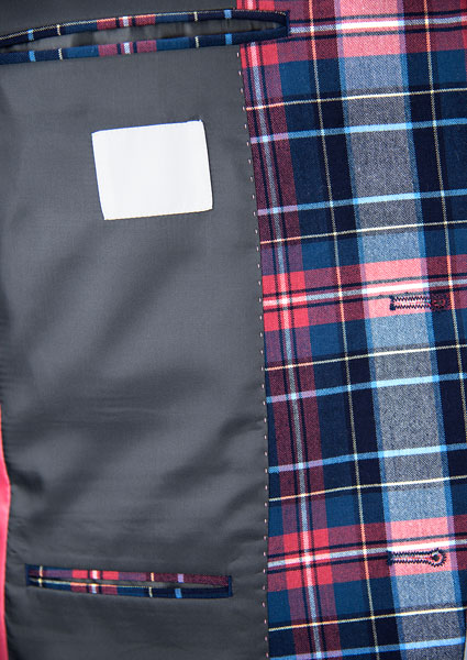 Mens 2 Piece Mens Tailored Fit Suits Blue Check Autumn Winter Season