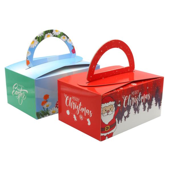 Envernizando a caixa luxuosa do saco de papel, empacotamento de gravação das caixas de presente de Natal