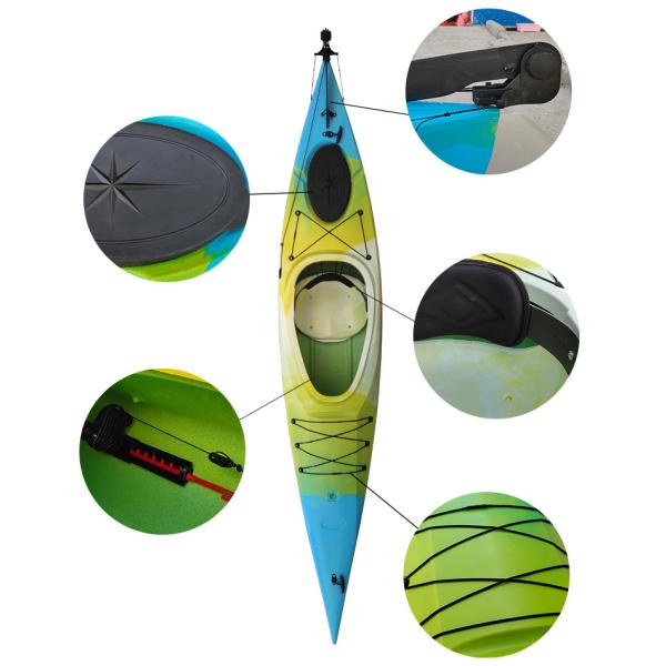 Canoe Sea Touring Kayak 297 Lbs Huarui Watersports 1 Person LLDPE