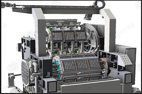 3 Mould Automatic Egg Carton Machine 1000pcs/H