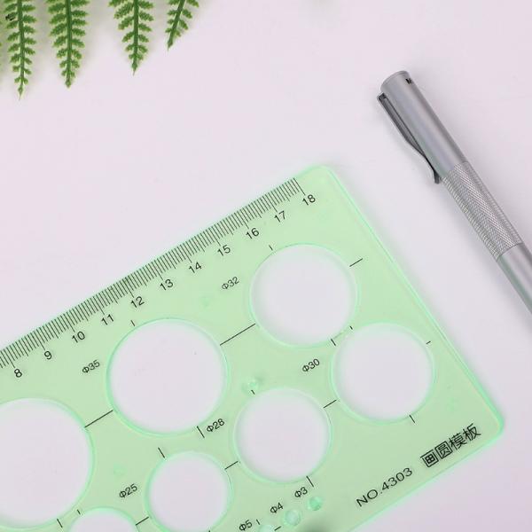Regla de dibujo de círculos con múltiples plantillas Alta claridad PS Varios tamaños Herramienta de dibujo eficiente