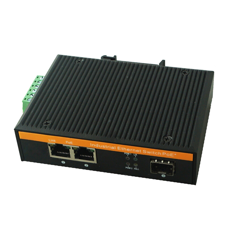 10/100M 1 fiber port+2 RJ45 ports Industrial POE Switch