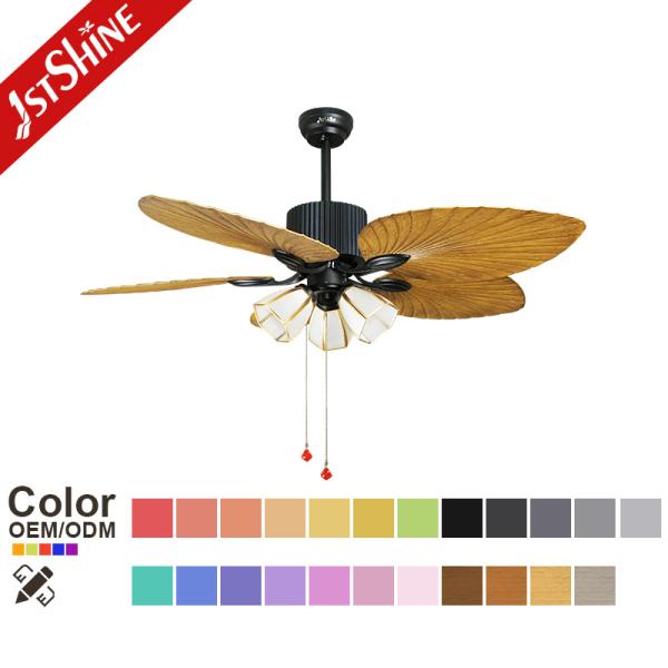 Ventiladores de teto clássicos com cinco lâminas