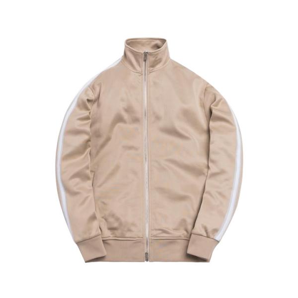 Custom Men Cotton Polyester Raglan Sleeve Doped Striped Ribbon Zip Slim Fit Sports Tracksuit