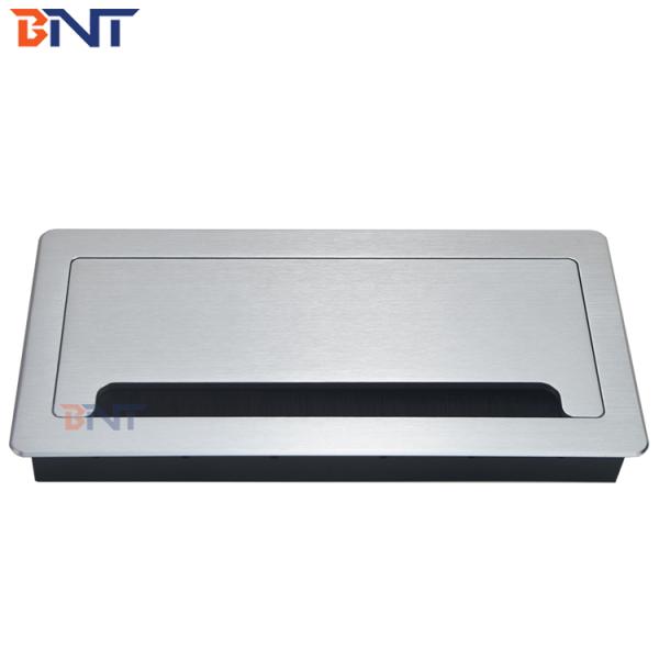 Brushed Aluminum Alloy Flip Up Power Outlet Box For Hotel Room / Training Room