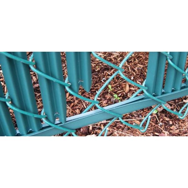 chain link slats hedge slats Single wall bottom locking fence privacy slat for cyclone fencing Double wall