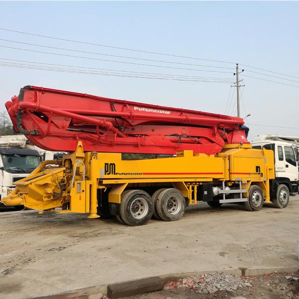 46m 287kw Putzmeister usou vermelho do caminhão do cimento e alaranjado resistentes