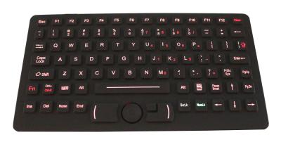 Teclado industrial Backlit vermelho com rato de Fsr, teclado largo do silicone da temperatura da compatibilidade electrónica