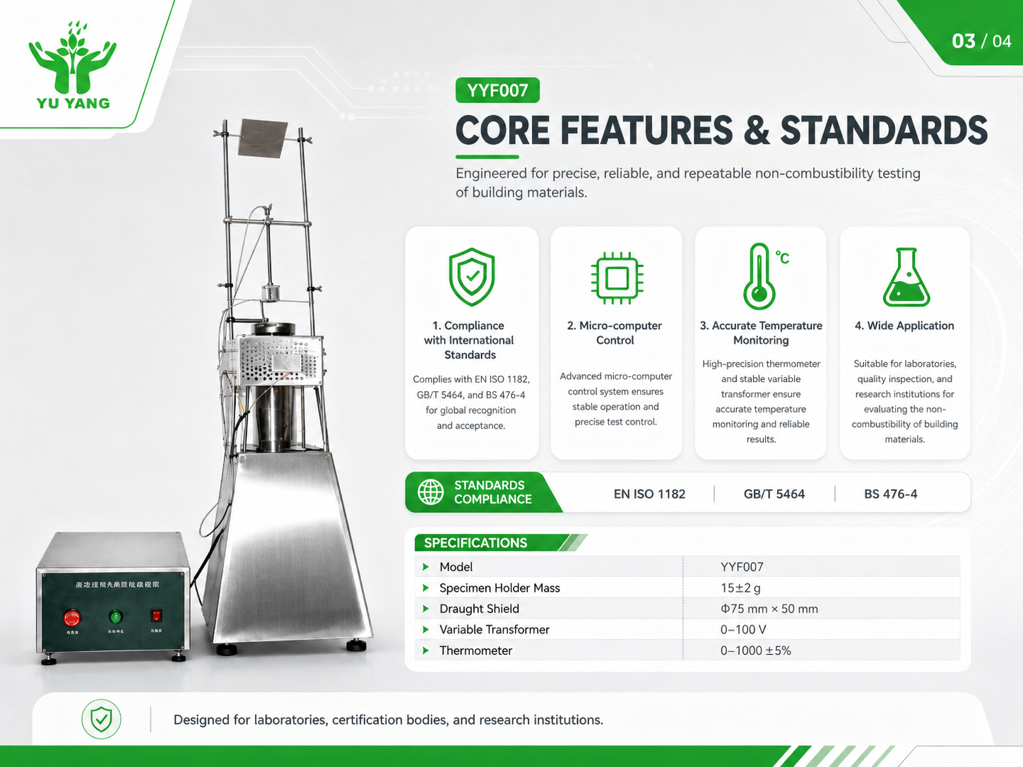 Micro-computer Building Non-Combustibility Test Apparatus EN ISO 1182 GB/T 5464 BS 476-4 Fire Testing Equipment